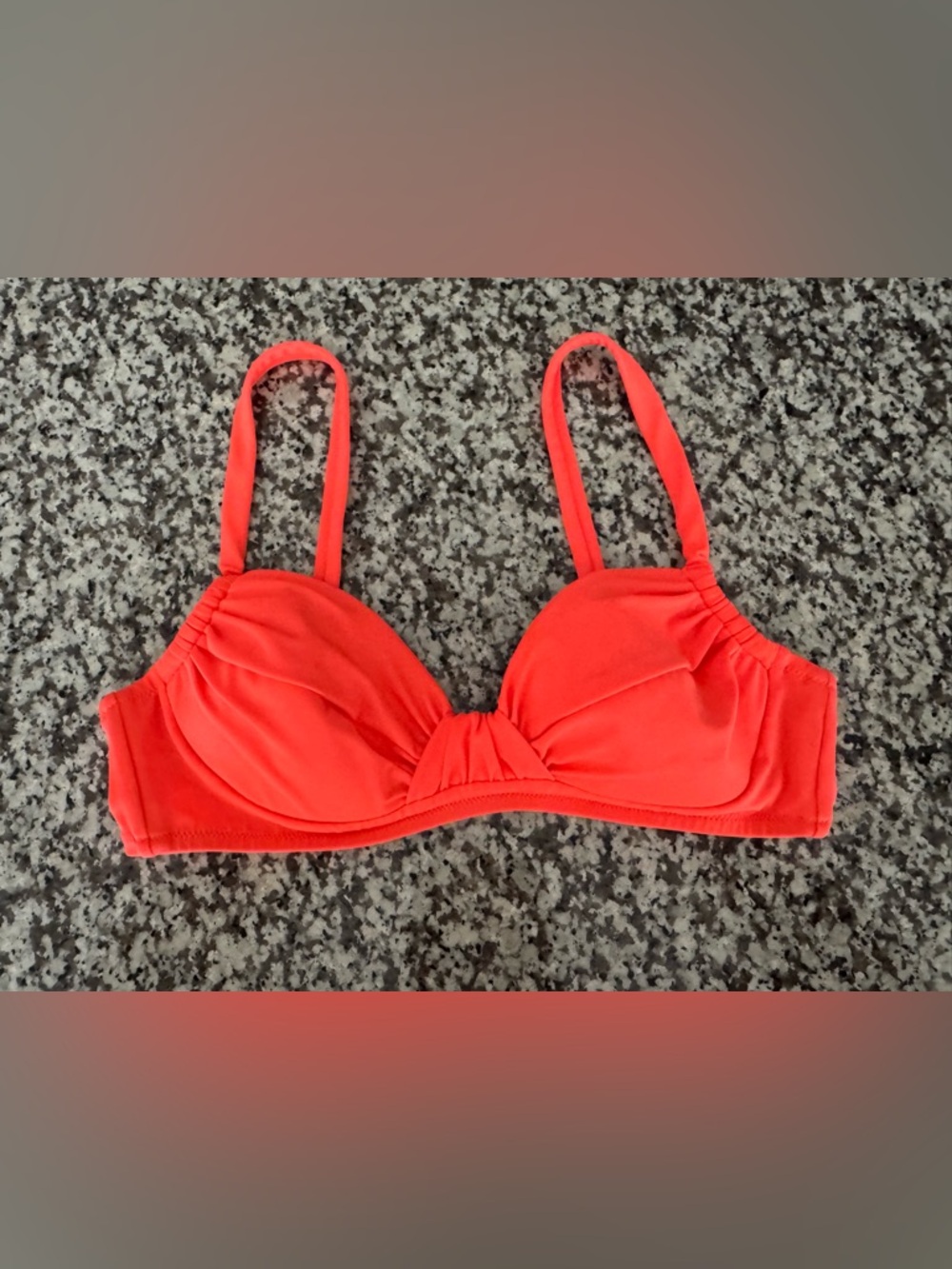 J.Crew Bright Orange Women's Underwire Bathing suit top